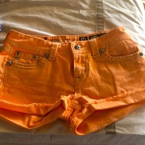 Miss me neon orange shorts